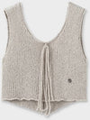 Two Face Button Knit Vest Sand Beige - NOIRER FOR WOMEN - BALAAN 8