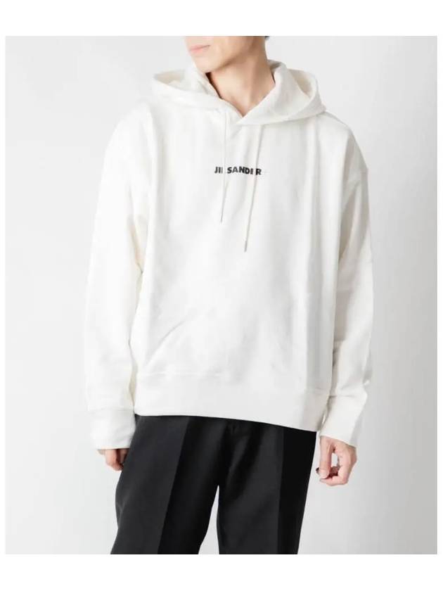 Small Logo Cotton Hoodie White - JIL SANDER - BALAAN 5