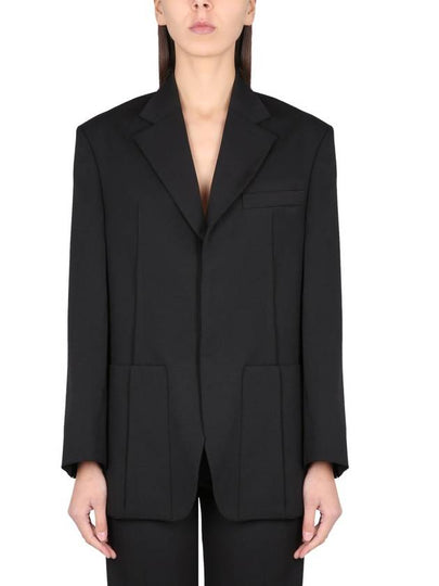 Women'S The Men'S Square Wool Blazer Jacket Black - JACQUEMUS - BALAAN 2