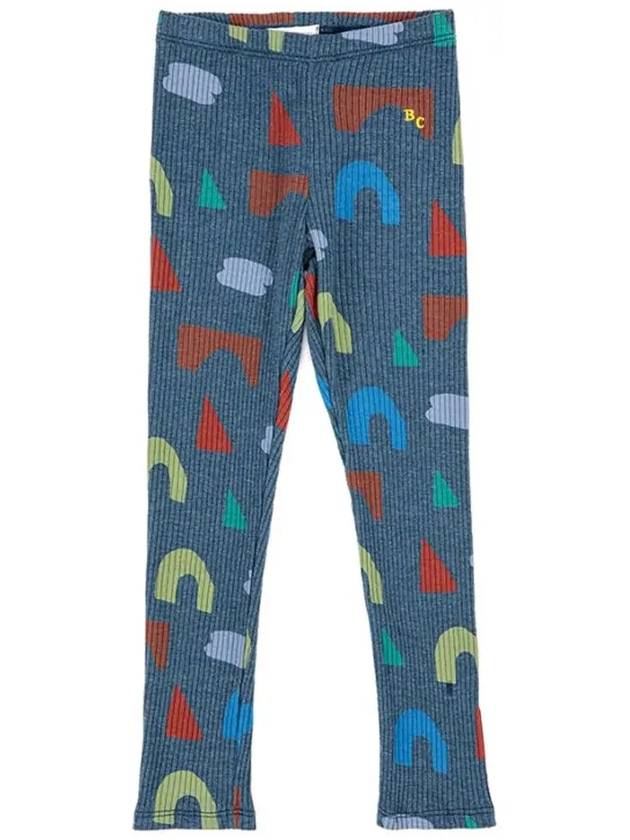 Kids Graphic All Over Leggings Blue 222AC056 430 - BOBO CHOSES - BALAAN 2