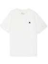 Satellite Logo Detail Crew Neck Short Sleeve T-Shirt White - MOOSE KNUCKLES - BALAAN 4