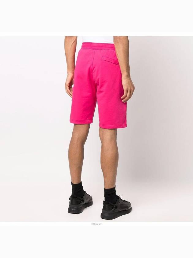 Waffen Patch  Fleece Bermuda Shorts Pink - STONE ISLAND - BALAAN 4