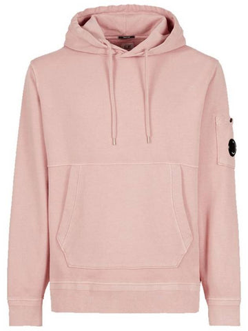 Lens Wappen Cotton Fleece Hoodie Pink - CP COMPANY - BALAAN 1