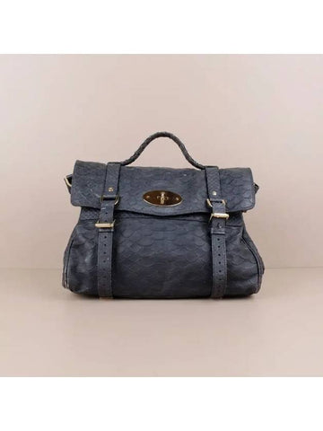 Mulberry Alexa Silky Snake Shoulder Bag Dark Navy HH8490 880U155 - LOUIS VUITTON - BALAAN 1