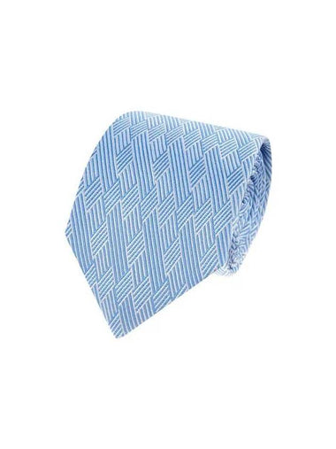 Men s Woven Pattern Silk Tie Sky Blue - EMPORIO ARMANI - BALAAN 1