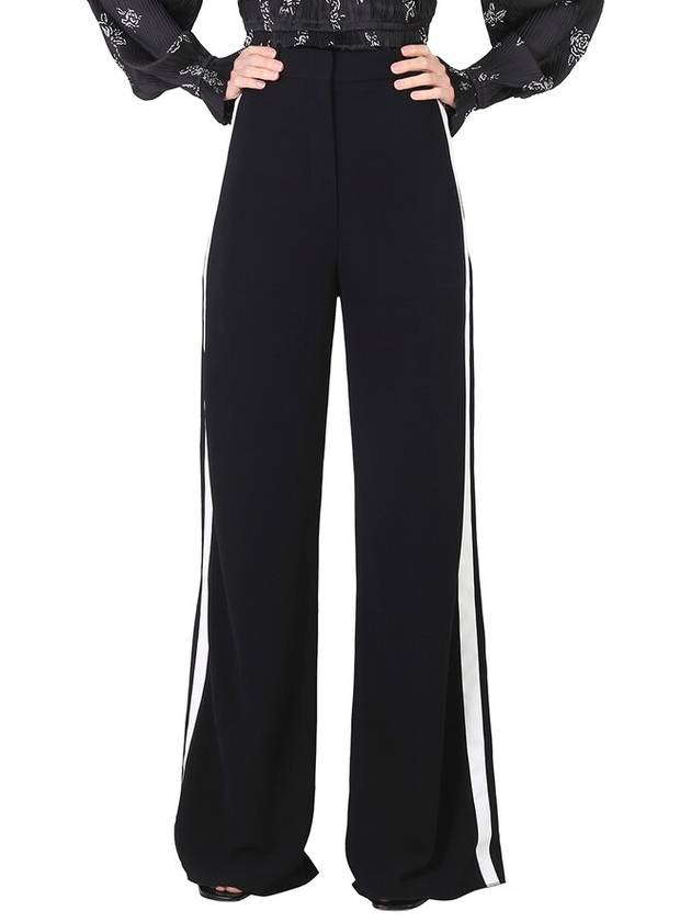 Women's Striped High Wide Pants Black - BURBERRY - BALAAN 3