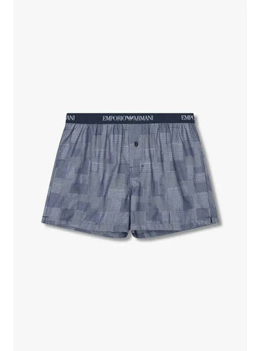 UNDERWEAR Men s Full Logo Banding Patterned Trunks Marine - EMPORIO ARMANI - BALAAN 1