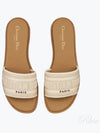 Dway Embroidered Cotton Raffia Slippers Natural White - DIOR - BALAAN 2