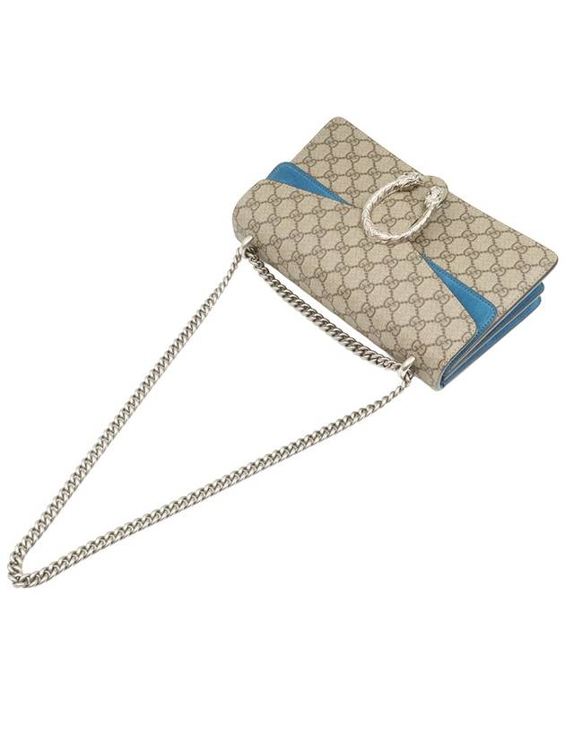 GG Supreme Canvas Blue Suede Dionysus Small Chain Shoulder Bag 400249 - GUCCI - BALAAN 6