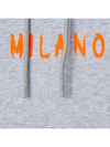 Milan Logo Hoodie Gray 3340MM515F - MSGM - BALAAN 9