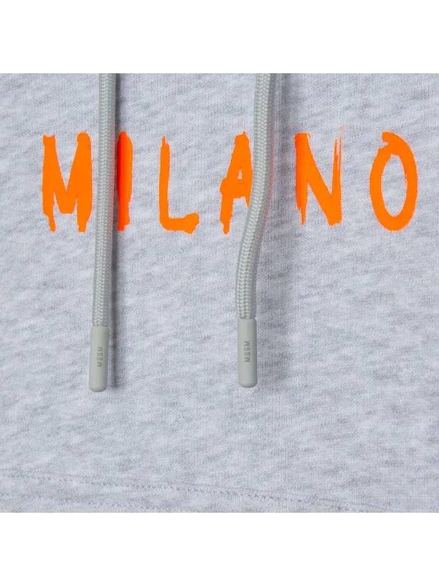 Milan Logo Hoodie Gray 3340MM515F - MSGM - BALAAN 9