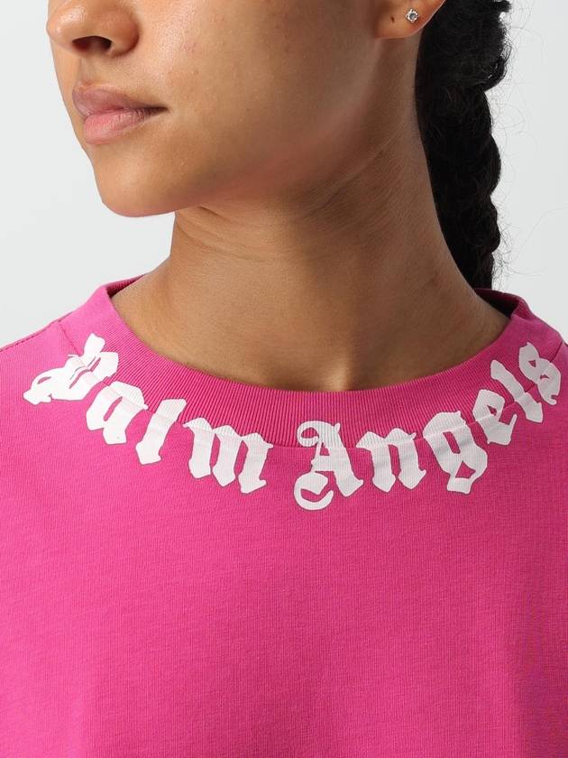 Palm Angels Logo Print T-Shirt PWAA023F24JER0013203 - PALM ANGELS - BALAAN 6