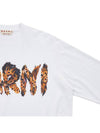 Logo Print Cotton Long Sleeve T-Shirt White - MARNI - BALAAN 5