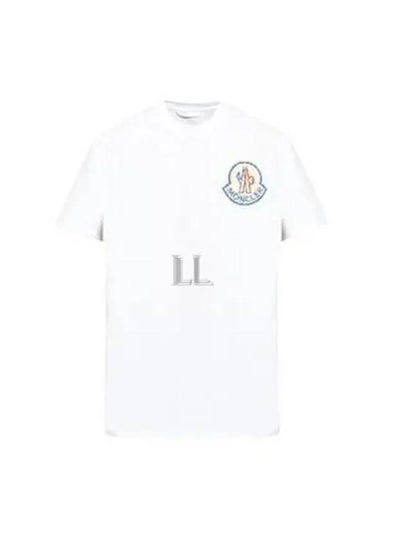 Logo Crew Neck Short Sleeve T-Shirt White - MONCLER - BALAAN 2