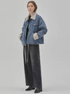 RYUL+WAI: Denim Wide Straight Pants Black - RYUL+WAI: - BALAAN 4