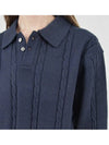 Modal Cable Collar Knit Navy - CHANCE'S NOI - BALAAN 7