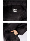 Logo Print Cropped Nylon Padding Black - MIU MIU - BALAAN 8