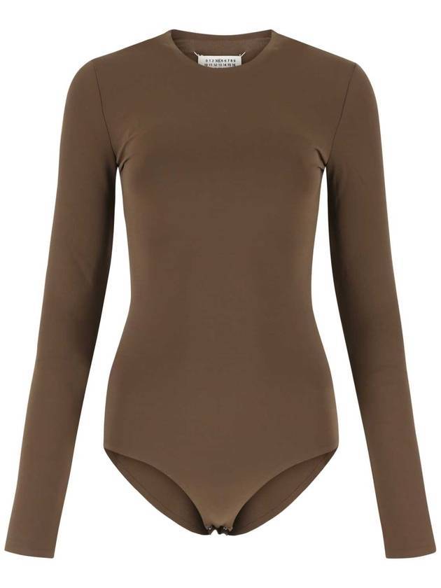 Back Stitch Long Sleeve Bodysuit Brown - MAISON MARGIELA - BALAAN 1