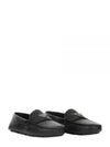 Triangle Logo Leather Driving Shoes Black - PRADA - BALAAN 2