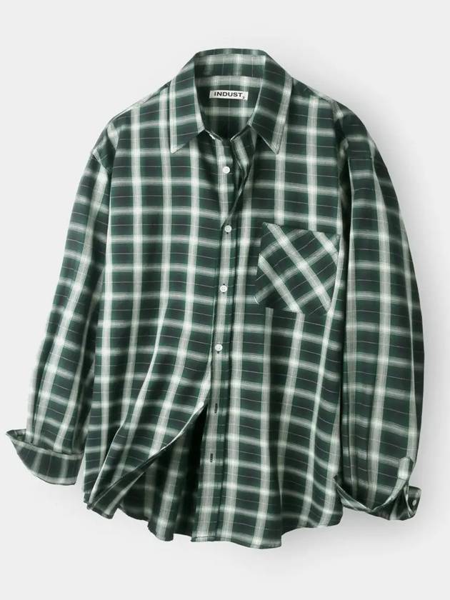 Flannel check shirt green - INDUST - BALAAN 3