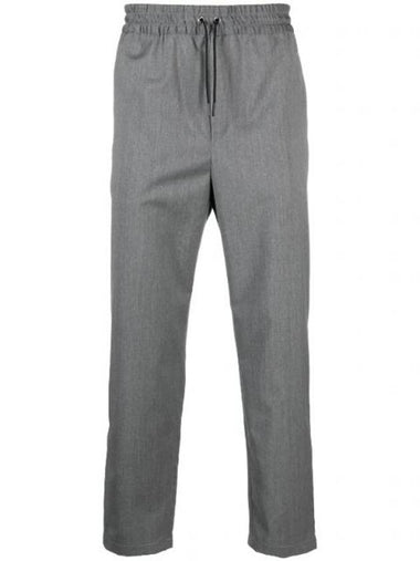 Effect Drawstring Straight Pants Grey Melange - MAISON KITSUNE - BALAAN 1