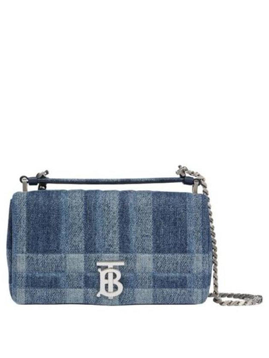 Women's Lola Cotton Denim Shoulder Bag Blue - BURBERRY - BALAAN 2