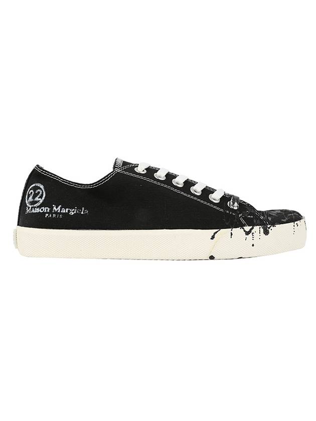 Men's Painted Tabi Stitch Tabi Low Top Sneakers Black - MAISON MARGIELA - BALAAN 1