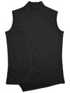 Mock neck, uncut sleeveless, BLACK - TRIMERE - BALAAN 3