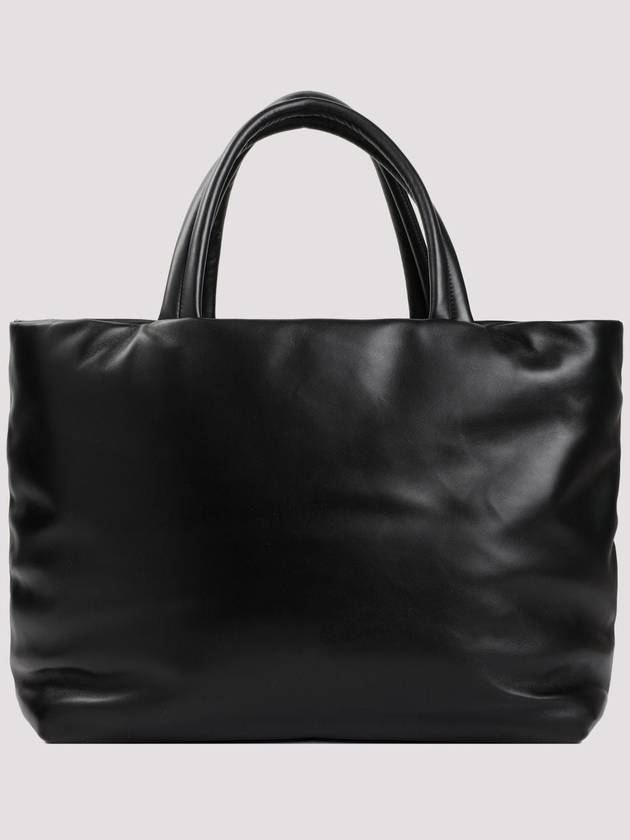 Logo Nappa Lambskin Tote Bag Black - SAINT LAURENT - BALAAN 3