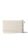 Logo Stitching Large Leather Chain Long Wallet White - MAISON MARGIELA - BALAAN 1