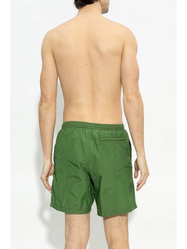 Heart Logo Swim Shorts Green - AMI - BALAAN 4