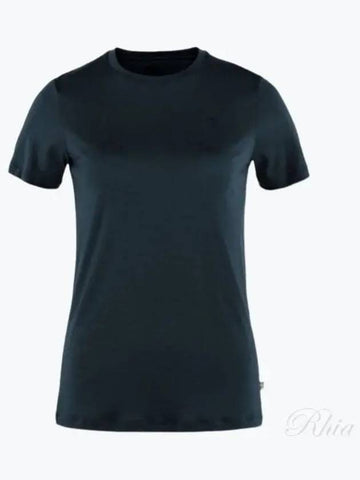 Women's Abisco Wool Short Sleeve Dark Navy 84101 555 SS W - FJALL RAVEN - BALAAN 1