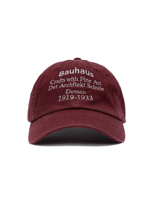 BAUHAUS WASHED BALL CAP BURGUNDY - POLYGRAM - BALAAN 2