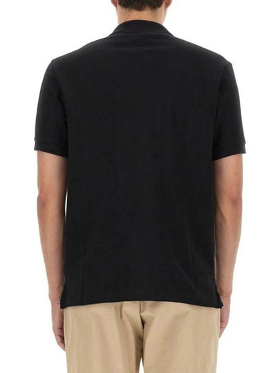 Regular Fit Zebra Logo Short Sleeve Polo Shirt Black - PAUL SMITH - BALAAN 2