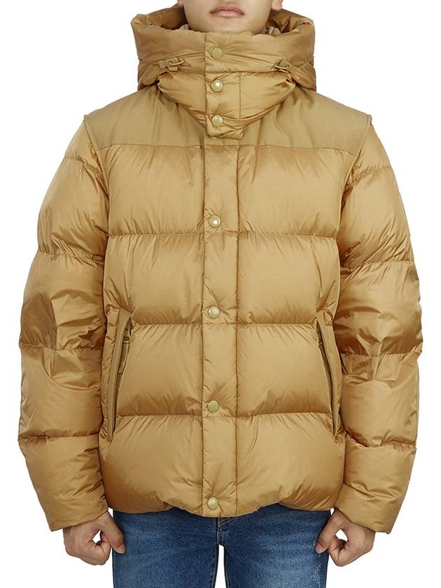 Detachable Sleeve Hooded Padding Beige - BURBERRY - BALAAN 2