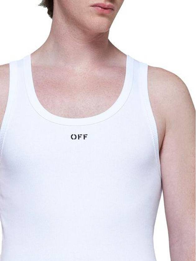 OFF-WHITE OFF STAMP RIB TANKTOP - OFF WHITE - BALAAN 4