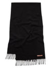 Wool Fringe Scarf Black - ACNE STUDIOS - BALAAN 2