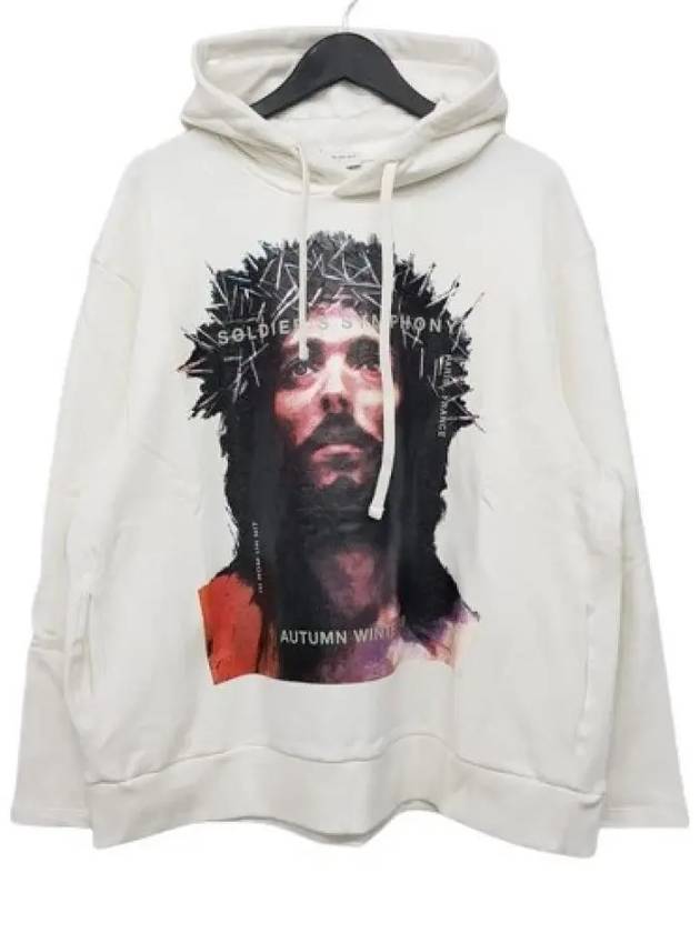 NCW19263 081 Jesus Printing Hoodie White - IH NOM UH NIT - BALAAN 2