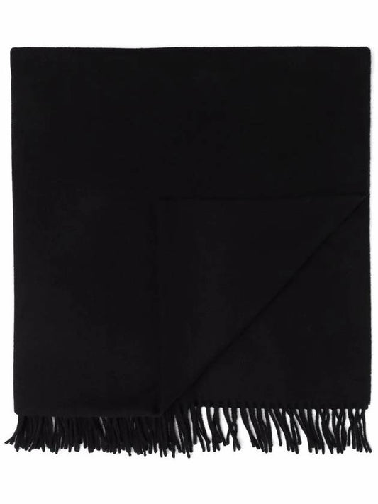 Signature Embroidered Logo Wool Muffler Black - A.P.C. - BALAAN 2