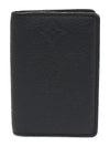 M69044 Black Monogram Taurillon Calfskin Pocket Organizer Card Holder - LOUIS VUITTON - BALAAN 1