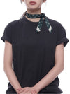 Small Skinny Scarf Green - MULBERRY - BALAAN 4