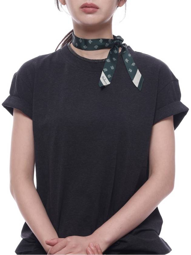 Small Skinny Scarf Green - MULBERRY - BALAAN 4