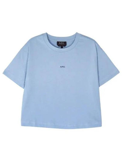 Jen Logo Short Sleeve T-shirt Pale Blue - A.P.C. - BALAAN 2