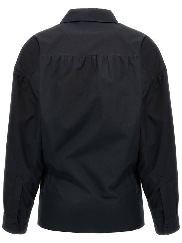 Straight Collar Twisted Shirt Black - LEMAIRE - BALAAN 3