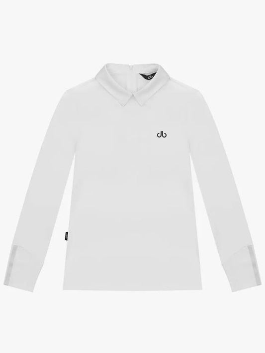 Drew Ribbed Long Sleeve T-Shirt DF41LT05WHITE - DRUH GOLF - BALAAN 1