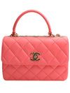 Trendy CC Neon Coral Small Tote and Crossbody Bag - CHANEL - BALAAN 1