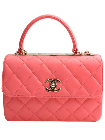 Trendy CC Neon Coral Small Tote and Crossbody Bag - CHANEL - BALAAN 1