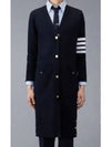 Milano Fine Merino Cardigan Navy - THOM BROWNE - BALAAN 2