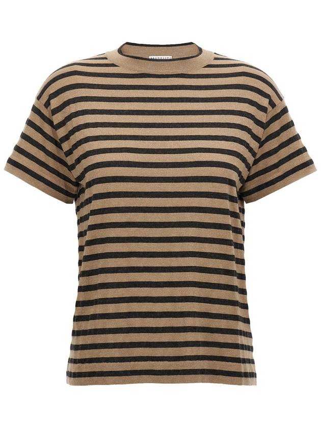 Brunello Cucinelli Lurex Stripes Sweater - BRUNELLO CUCINELLI - BALAAN 1