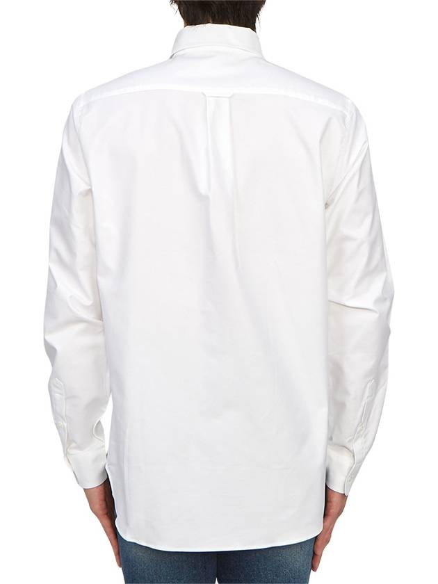 Oxford Institutional Foxhead Patch Button Down Classic Shirt White - MAISON KITSUNE - BALAAN 4